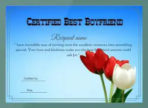 Editable Best Boyfriend Template